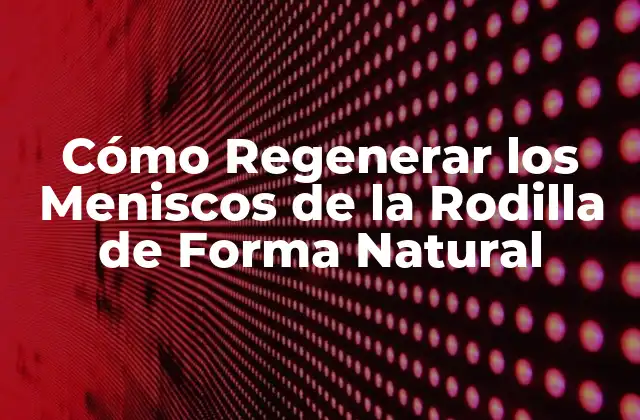¿Qué son los Meniscos de la Rodilla y Cuál es su Función?