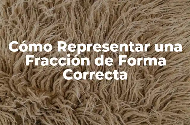 Cómo Representar una Fracción de Forma Correcta