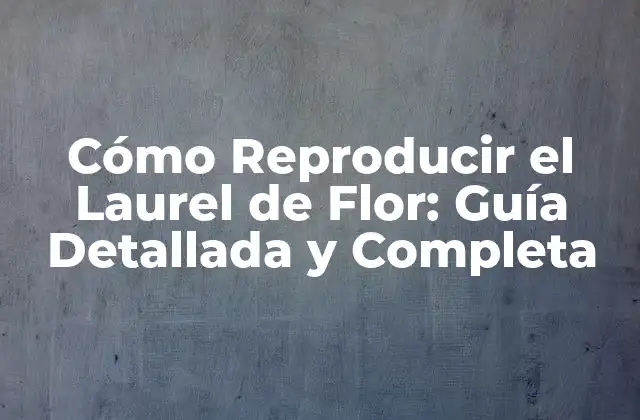 ¿Cuál es la Mejor Variedad de Laurel de Flor para Reproducir?