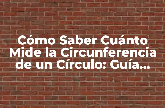 Cómo Saber Cuánto Mide la Circunferencia de un Círculo: Guía Completa 2 ¿Qué es la Circunferencia de un Círculo?