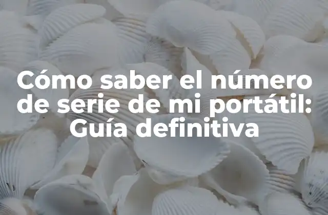 Cómo Saber el Número de Serie de Mi Portátil: Guía Definitiva