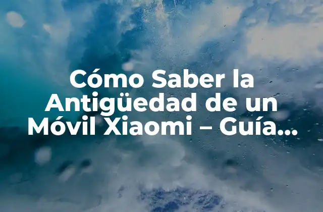 Cómo Saber la Antigüedad de un Móvil Xiaomi – Guía Completa