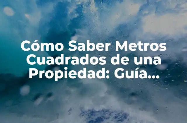 Cómo Saber Metros Cuadrados de una Propiedad: Guía Práctica y Detallada