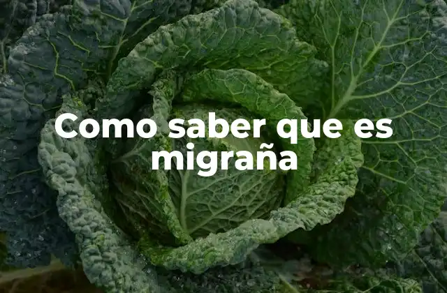 Como Saber que es Migraña