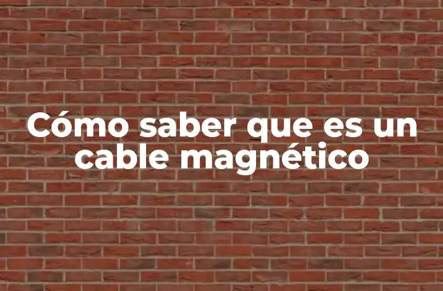 Cómo Saber que es un Cable Magnético