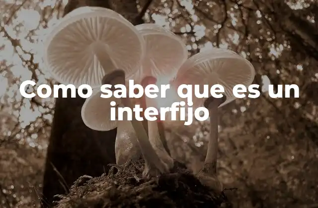 Como Saber que es un Interfijo