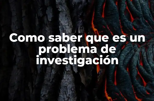 Como Saber que es un Problema de Investigación 2 Cómo identificar cuestiones con potencial investigativo