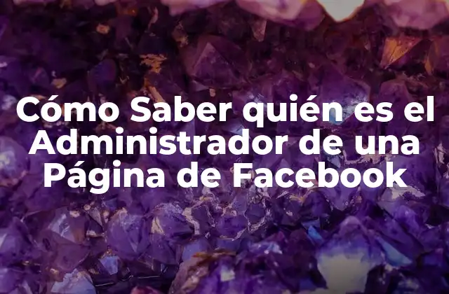 ¿Por qué es Importante saber quién es el Administrador de una Página de Facebook?