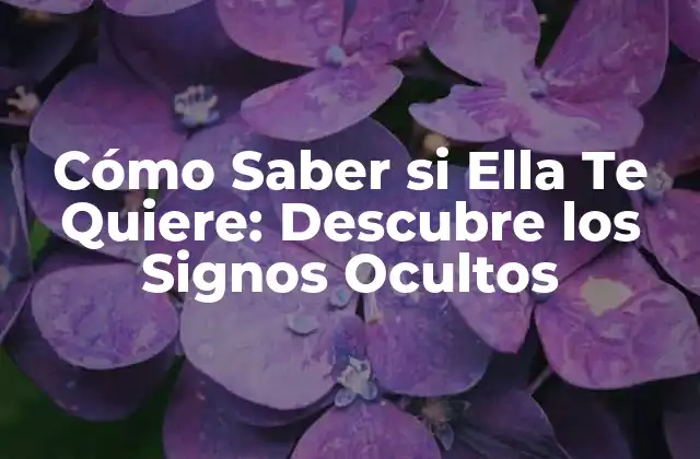 Cómo Saber Si Ella Te Quiere: Descubre los Signos Ocultos