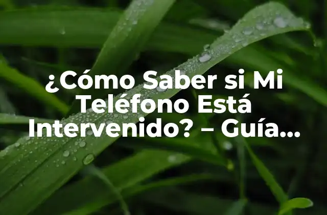 ¿cómo Saber Si Mi Teléfono Está Intervenido? – Guía Definitiva