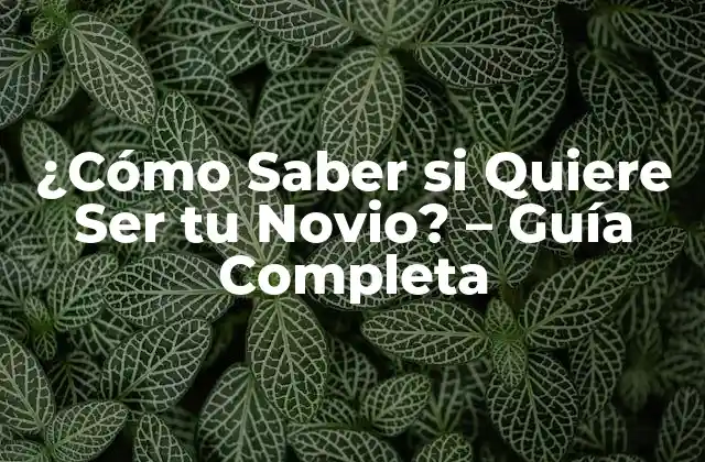 ¿cómo Saber Si Quiere Ser Tu Novio? – Guía Completa