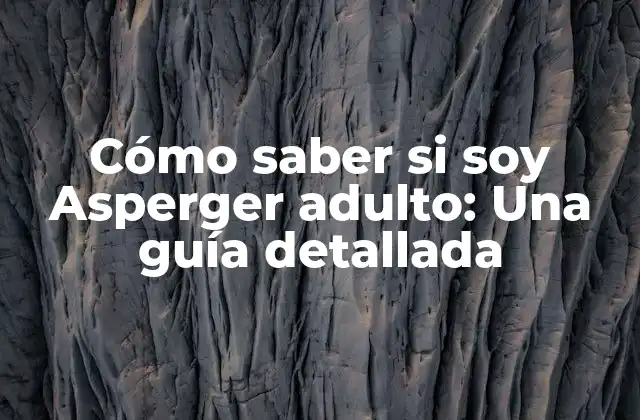 Cómo Saber Si Soy Asperger Adulto: una Guía Detallada