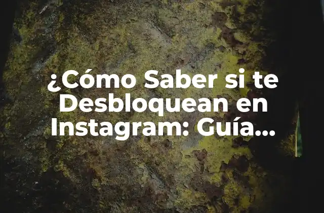 ¿cómo Saber Si Te Desbloquean en Instagram: Guía Completa y Actualizada 2 ¿Por qué es Importante Saber si te Desbloquean en Instagram?