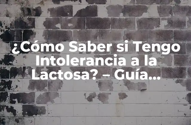 ¿cómo Saber Si Tengo Intolerancia a la Lactosa? – Guía Completa y Detallada