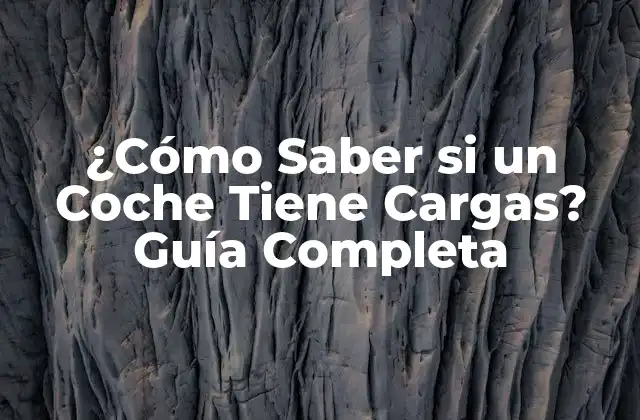 ¿cómo Saber Si un Coche Tiene Cargas? Guía Completa