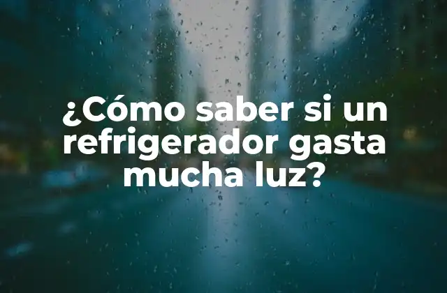 ¿cómo Saber Si un Refrigerador Gasta Mucha Luz?