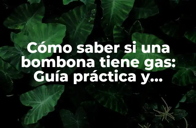 Cómo Saber Si una Bombona Tiene Gas: Guía Práctica y Detallada