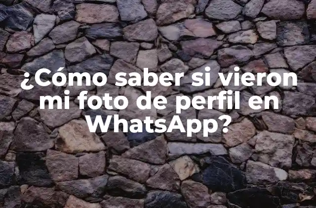 ¿cómo Saber Si Vieron Mi Foto de Perfil en Whatsapp?