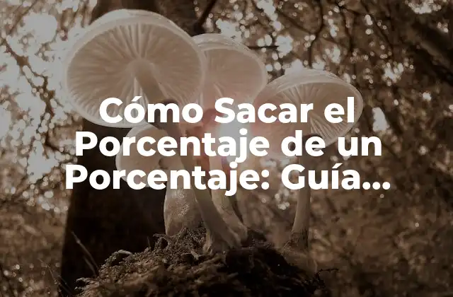 Cómo Sacar el Porcentaje de un Porcentaje: Guía Práctica y Detallada