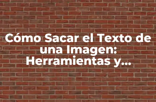 Cómo Sacar el Texto de una Imagen: Herramientas y Técnicas
