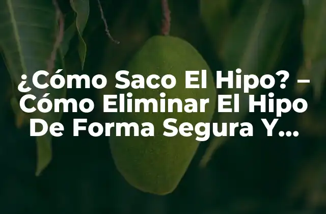 ¿cómo Saco el Hipo? – Cómo Eliminar el Hipo de Forma Segura y Efectiva