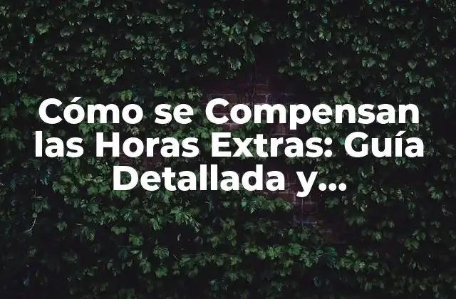 Cómo Se Compensan las Horas Extras: Guía Detallada y Actualizada