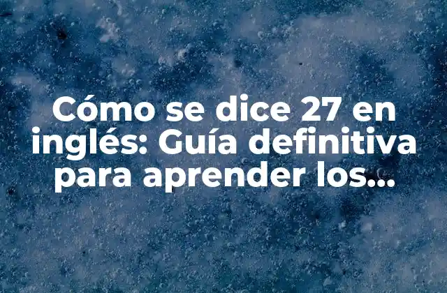 Los números del 1 al 10 en inglés