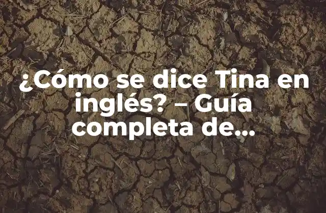 La traducción literal de Tina