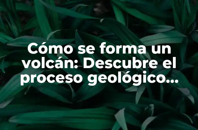 Cómo Se Forma un Volcán: Descubre el Proceso Geológico Detrás de Estos Gigantes Naturales