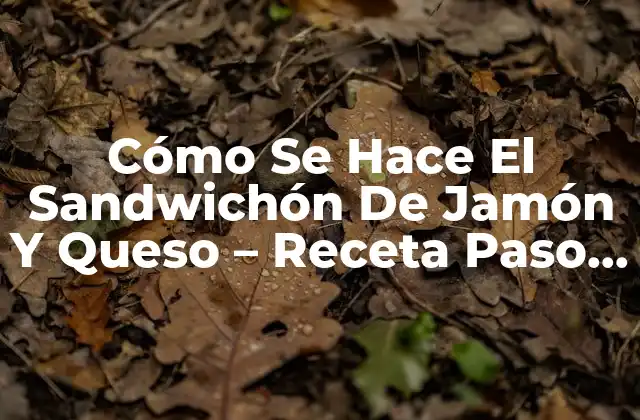 Cómo Se Hace el Sandwichón de Jamón y Queso – Receta Paso a Paso