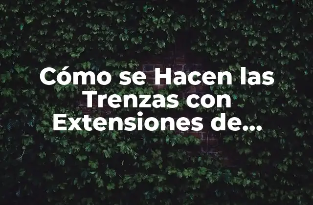 Cómo Se Hacen las Trenzas con Extensiones de Cabello: Guía Completa