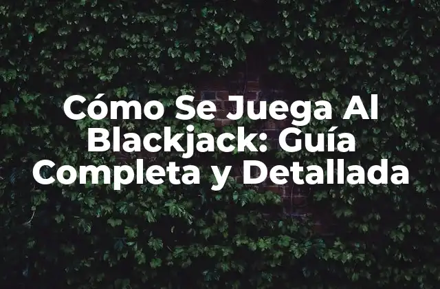 Cómo Se Juega Al Blackjack: Guía Completa y Detallada