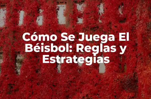 Cómo Se Juega el Béisbol: Reglas y Estrategias