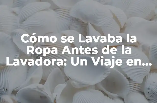 Cómo Se Lavaba la Ropa Antes de la Lavadora: un Viaje en el Tiempo