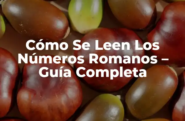 Historia de los Números Romanos