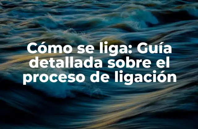 Cómo Se Liga: Guía Detallada sobre el Proceso de Ligación