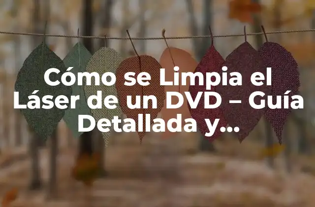Cómo Se Limpia el Láser de un Dvd – Guía Detallada y Actualizada