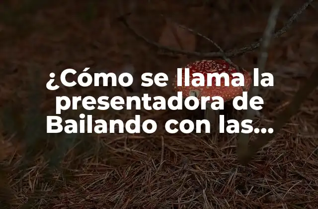 ¿cómo Se Llama la Presentadora de Bailando con las Estrellas?
