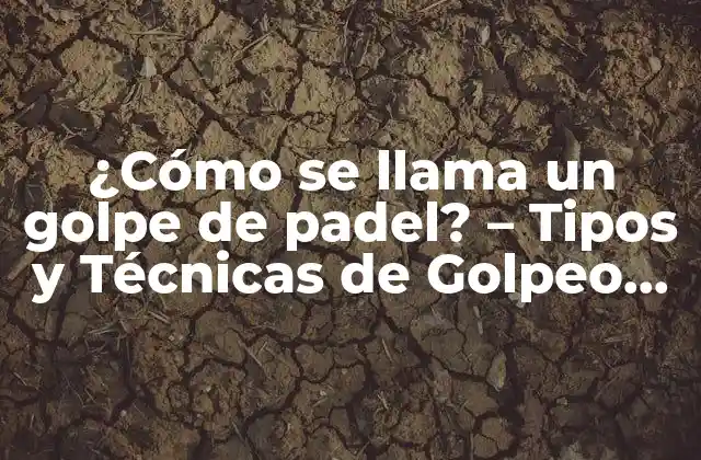 ¿cómo Se Llama un Golpe de Padel? – Tipos y Técnicas de Golpeo en Padel