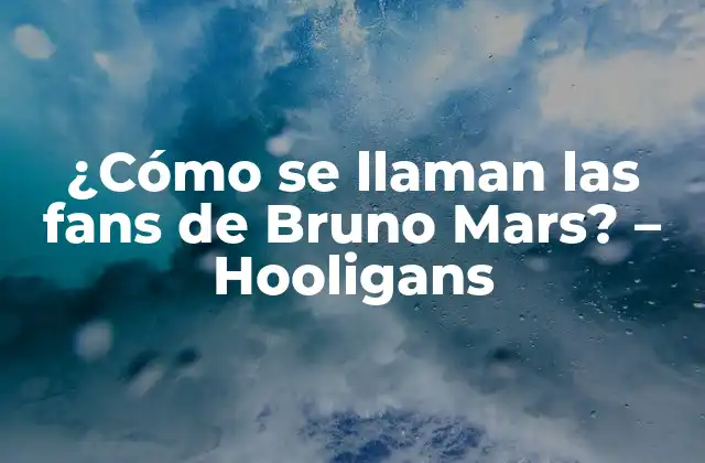 ¿cómo Se Llaman las Fans de Bruno Mars? - Hooligans 2 Orígenes del término Hooligan