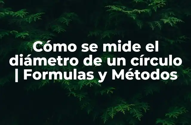 Cómo Se Mide el Diámetro de un Círculo | Formulas y Métodos