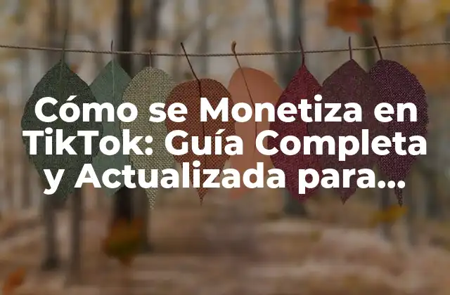 Cómo Se Monetiza en Tiktok: Guía Completa y Actualizada para Crear Ingresos