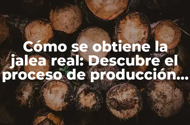 Cómo Se Obtiene la Jalea Real: Descubre el Proceso de Producción de Esta Sustancia Milagrosa