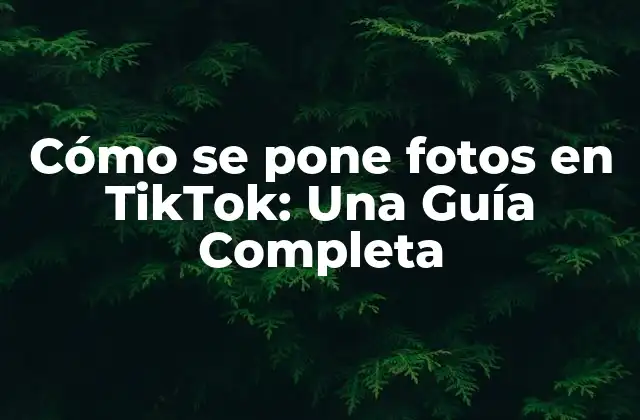 Cómo Se Pone Fotos en Tiktok: una Guía Completa