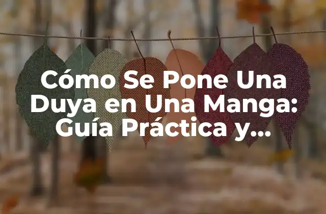 Cómo Se Pone una Duya en una Manga: Guía Práctica y Detallada