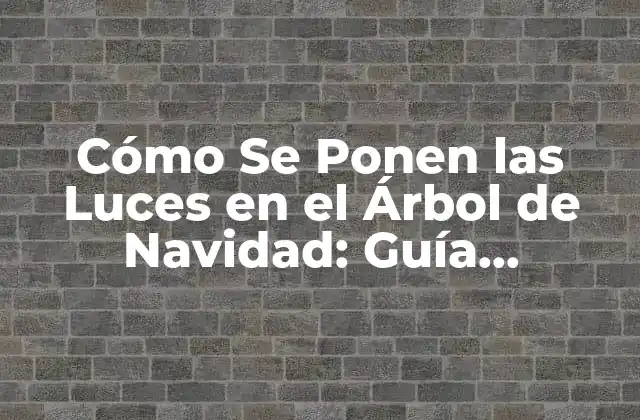 Tipos de Luces para el Árbol de Navidad