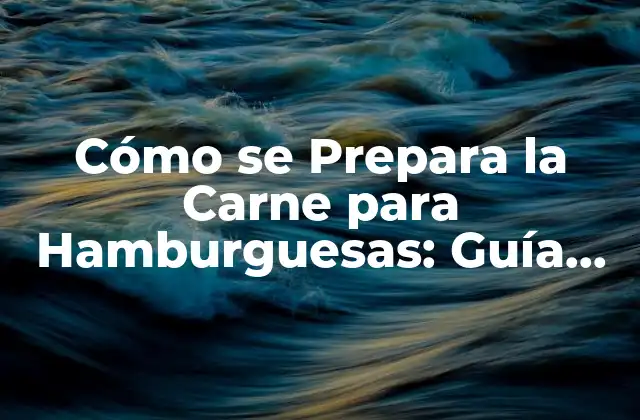 Cómo Se Prepara la Carne para Hamburguesas: Guía Completa