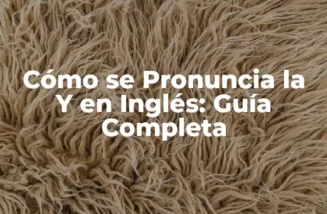 Cómo Se Pronuncia la y en Inglés: Guía Completa