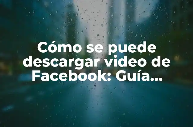Cómo Se Puede Descargar Video de Facebook: Guía Completa