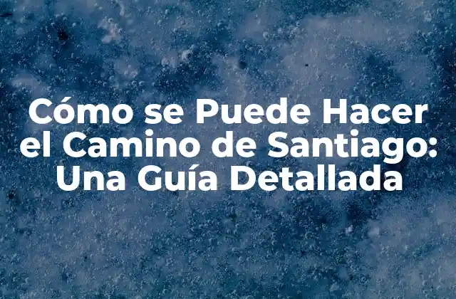 Cómo Se Puede Hacer el Camino de Santiago: una Guía Detallada